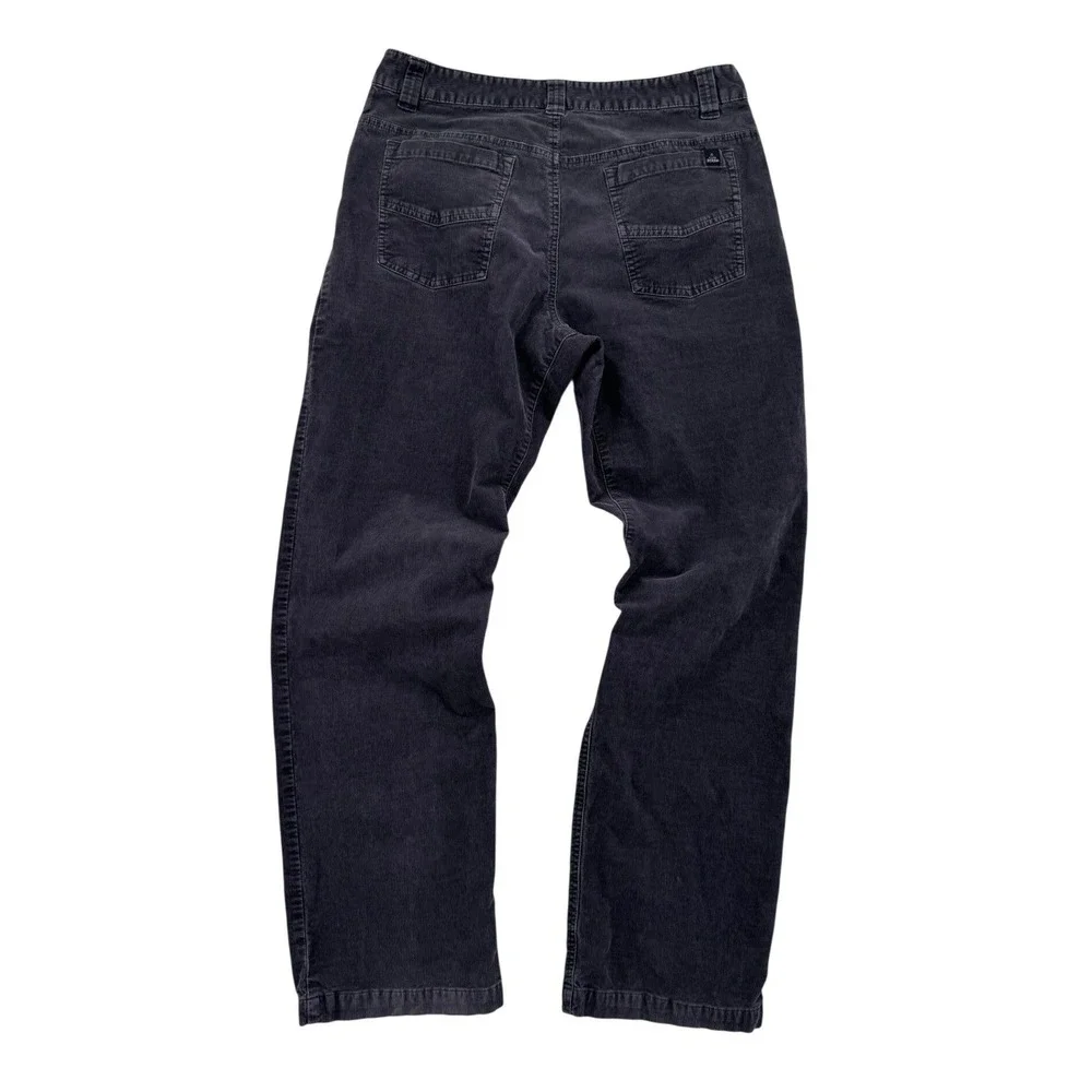 prAna Corduroy Pants Mens 34x32 Grey Excellent Straight Leg Stretch Outdoor